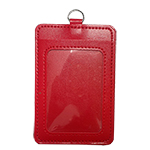 PVC仿皮證件卡套(前後口袋D字金屬扣)