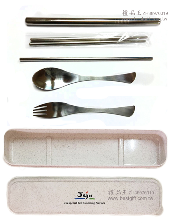 不鏽鋼餐具5件組小麥盒(粗12mm+細6mm)   商品貨號：ZH38970019  