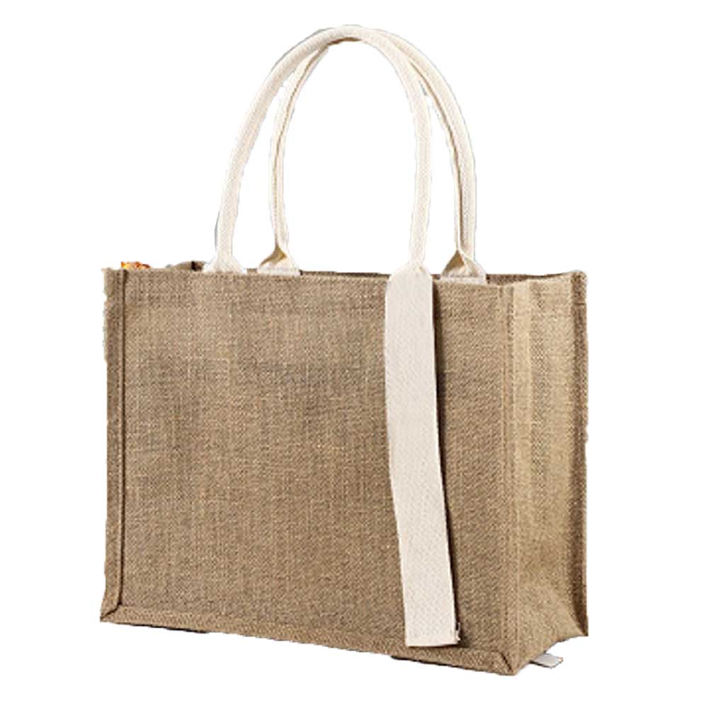 橫式飄帶亞麻袋