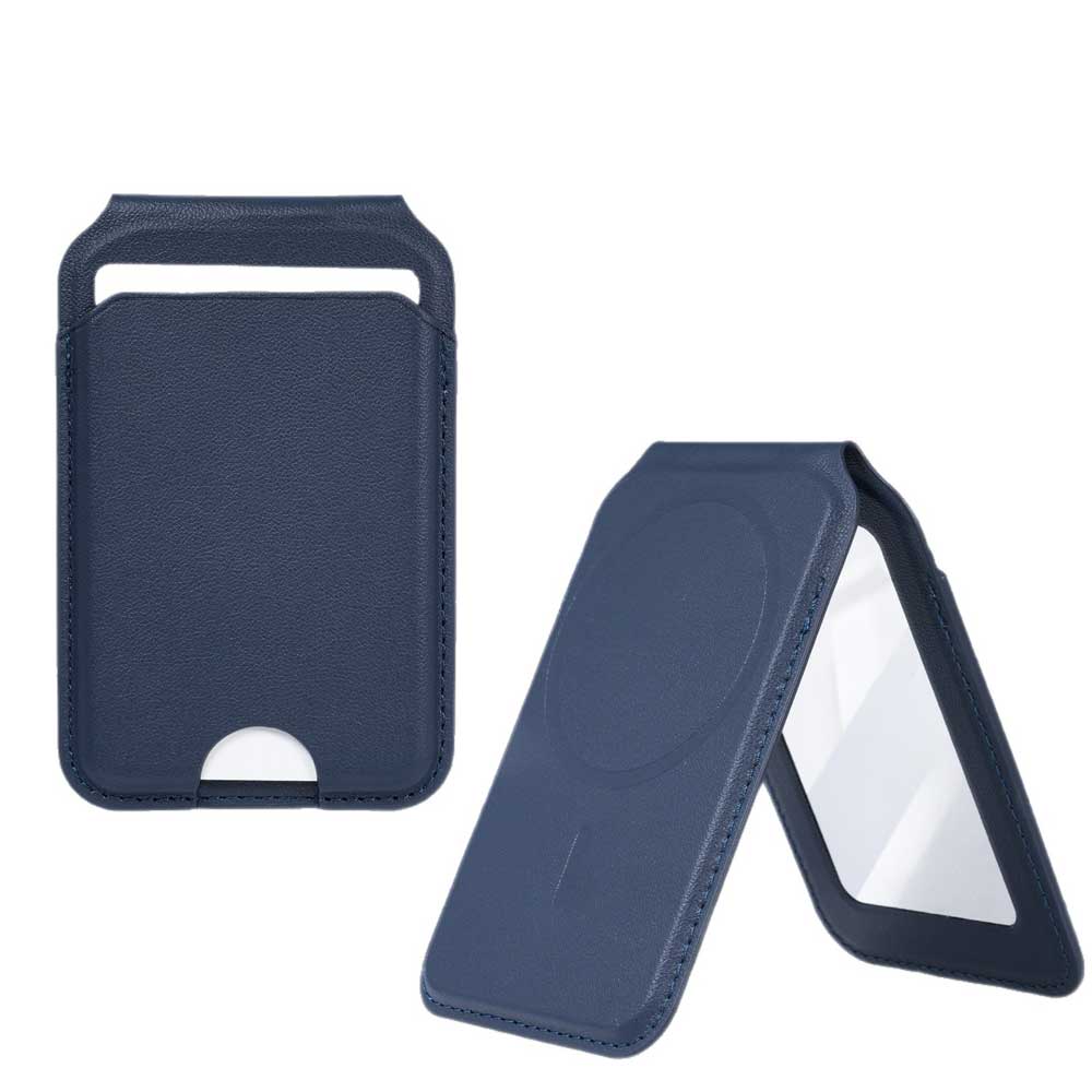 適用Magsafe磁吸轉軸帶鏡卡包手機支架