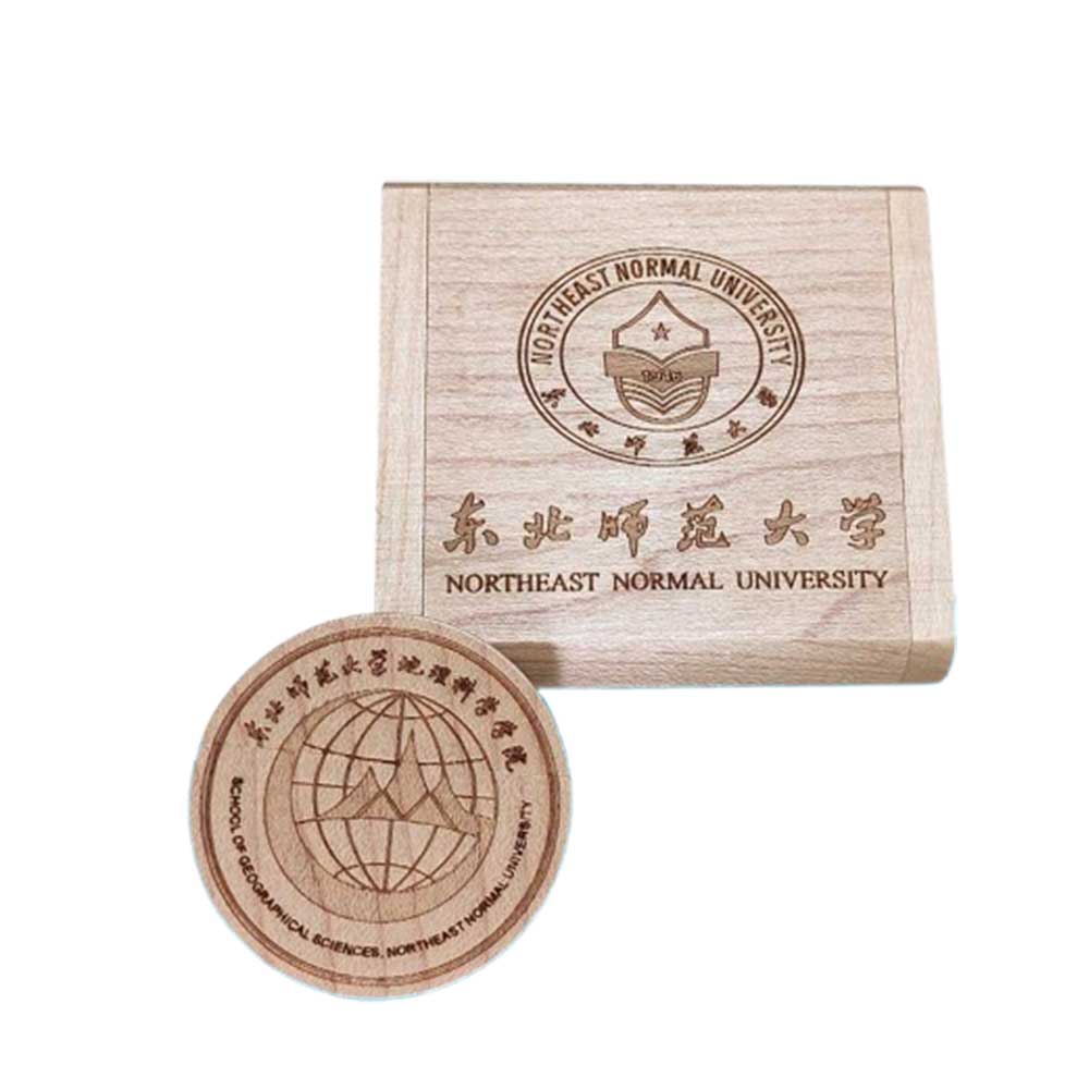 圓型木質隨身碟