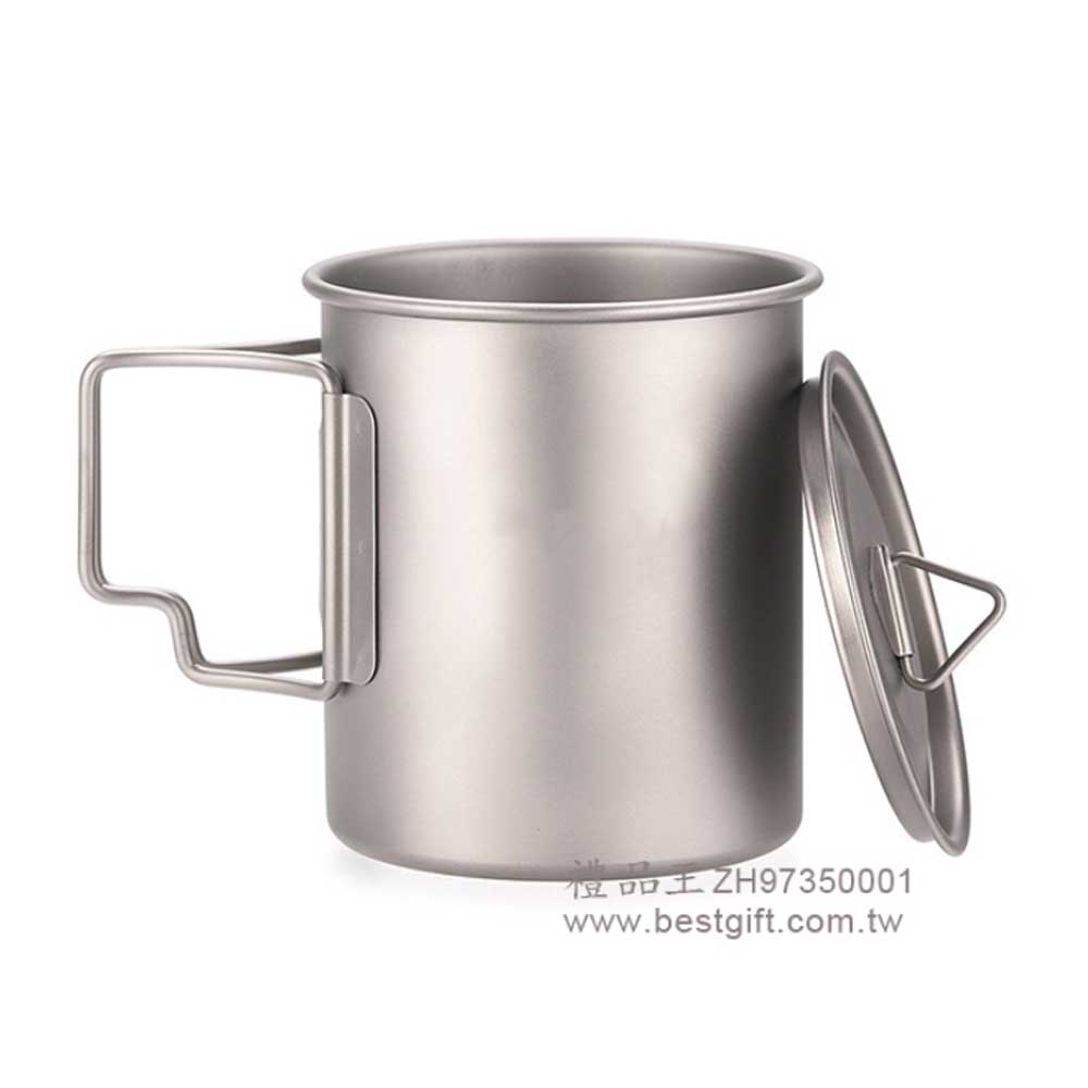 鈦摺疊單層杯附杯蓋鈦杯馬克杯