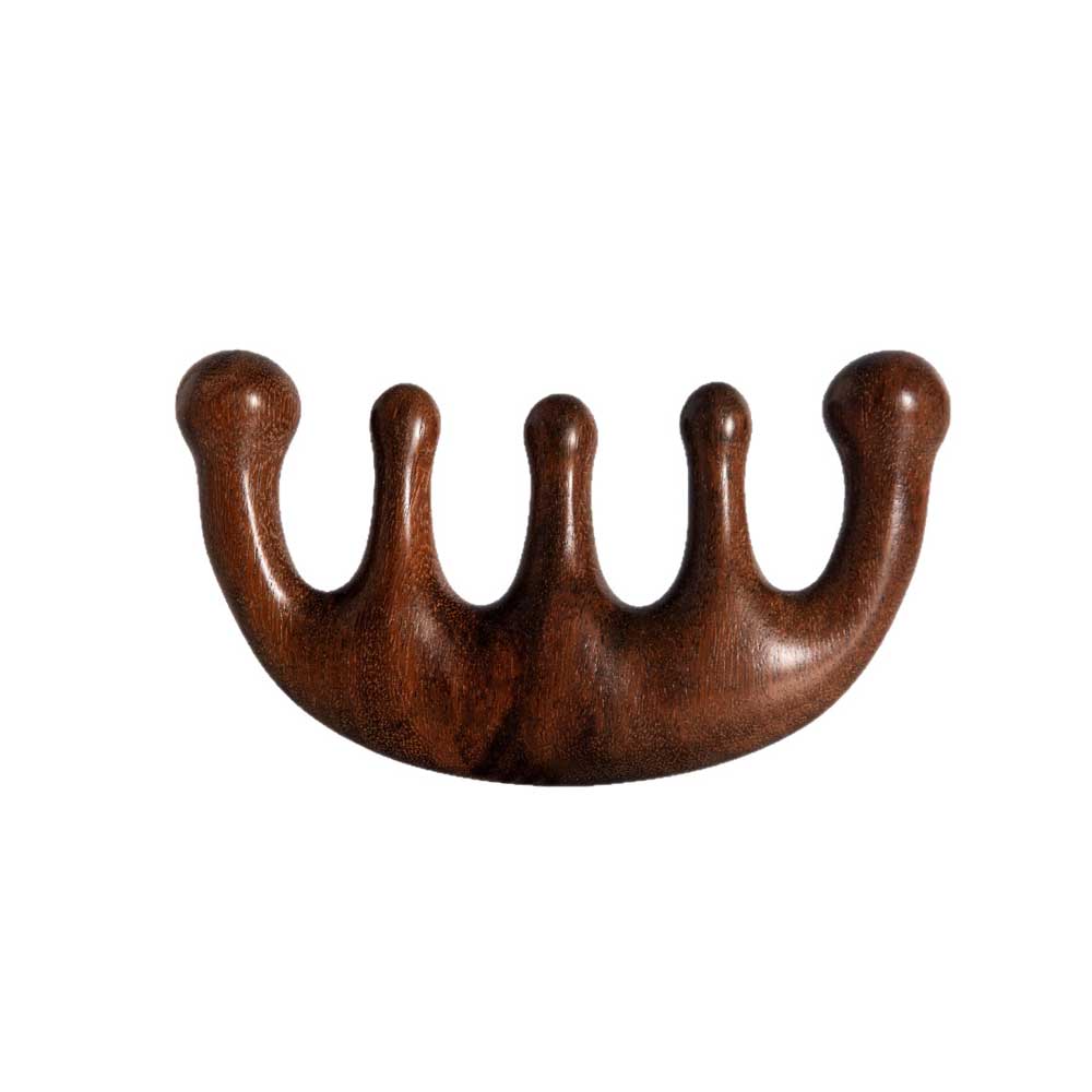 金絲檀木頭皮經絡按摩梳